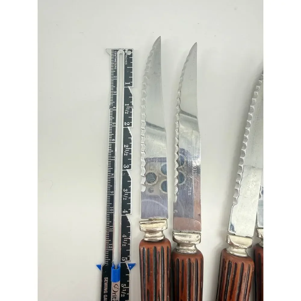 Wavercrest Regent Sheffield England Steak Knives Set 8 Carving Knife Vintage